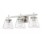 Z-Lite Lauren Vanity, 3-Light, 22 In.W x 6.5 In.L x 8.5 In.H, Brushed Nickel/Clear 819-3V-BN - alternate 4